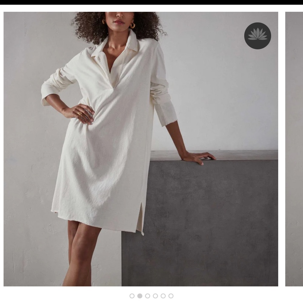 COPY - James Perse High Twist Jersey Relaxed Polo Dress